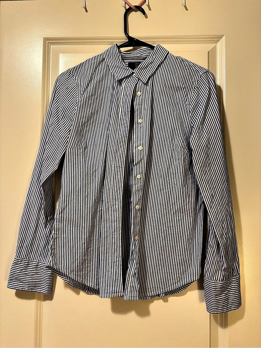 J.Crew 365 Slim Button-Up Shirt Blue & White